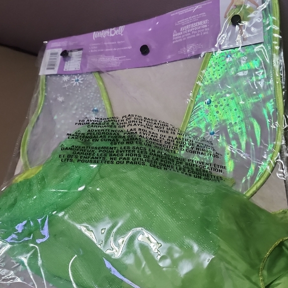 Tinker Bell Toddler Fairy Costume - Green and Pink - Picture 4 of 5